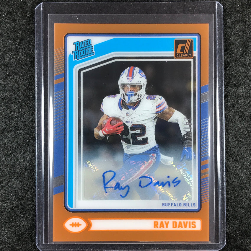 2024 Clearly Donruss Football RAY DAVIS Rated Rookie Auto Orange 241/249 #88