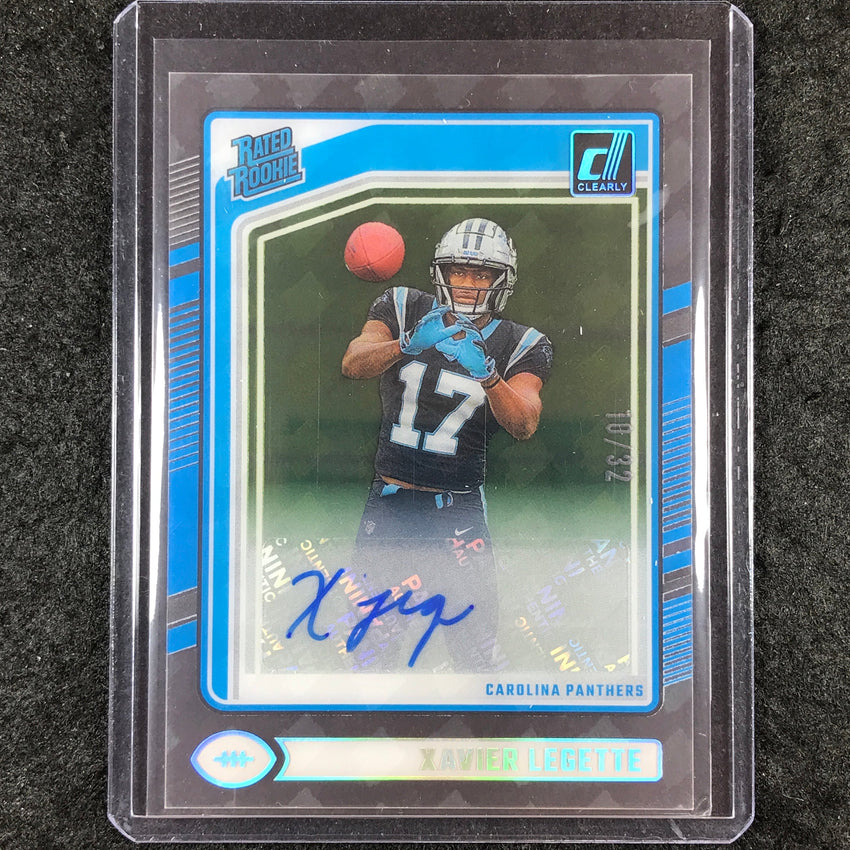 2024 Clearly Donruss Football XAVIER LEGETTE Rated Rookie Auto RR Logo 10/32 #66