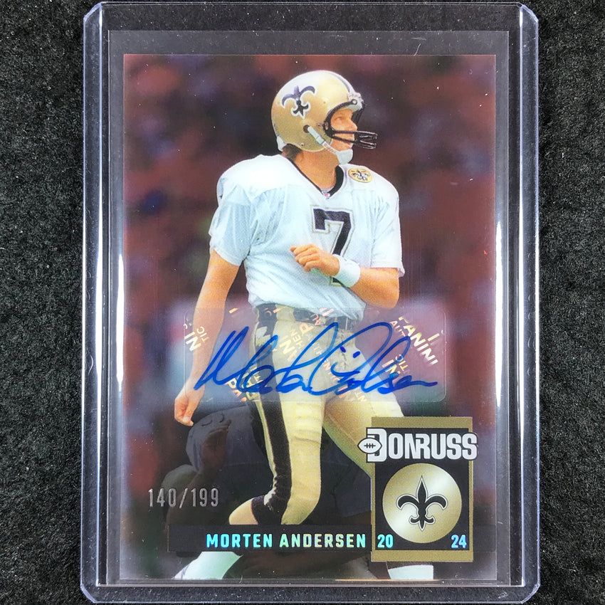 2024 Clearly Donruss Football MORTEN ANDERSEN Retro 1994 Autograph 140/199 #15