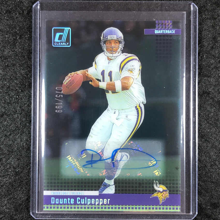 2024 Clearly Donruss Football DAUNTE CULPEPPER Retro 2004 Autograph 75/199 #16