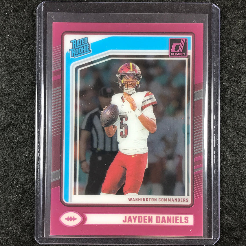 2024 Clearly Donruss Football JAYDEN DANIELS Rated Rookie Pink #52