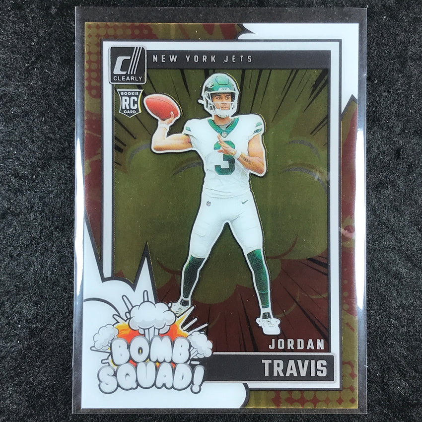 2024 Clearly Donruss Football JORDAN TRAVIS Bomb Squad Rookie Base #9
