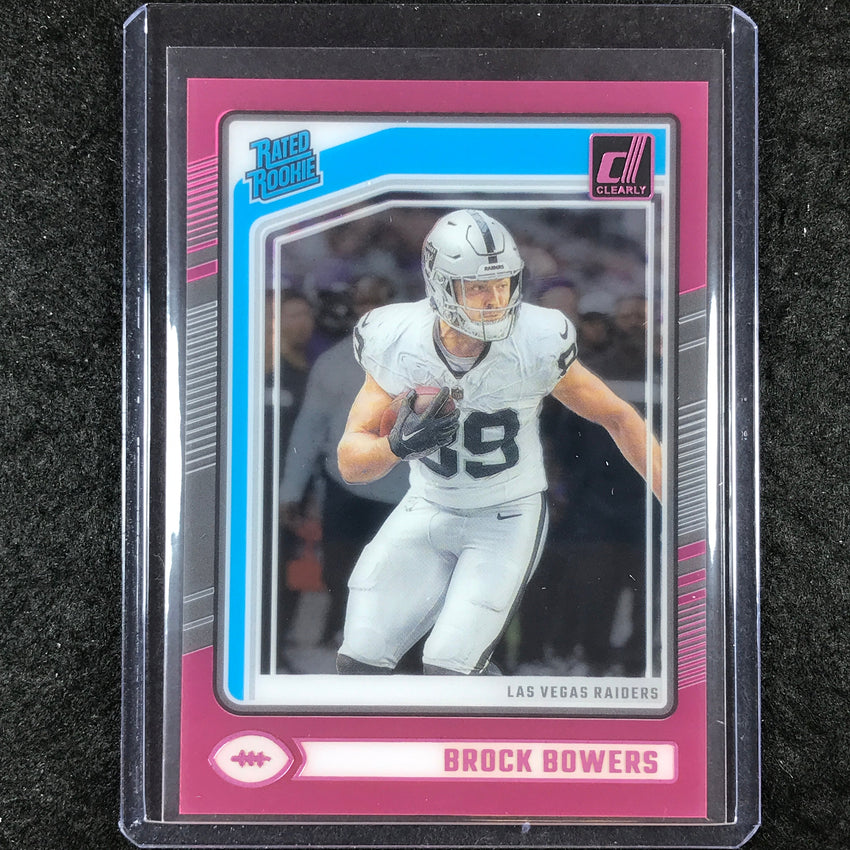 2024 Clearly Donruss Football BROCK BOWERS Rated Rookie Pink #57