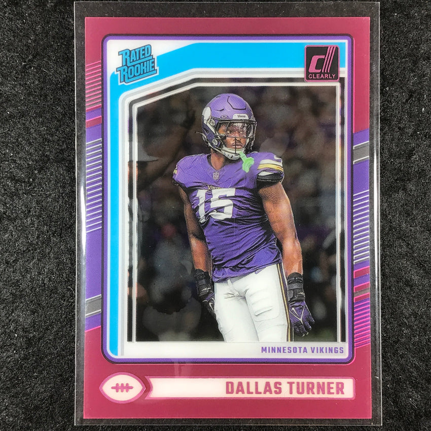 2024 Clearly Donruss Football DALLAS TURNER Rated Rookie Pink #63