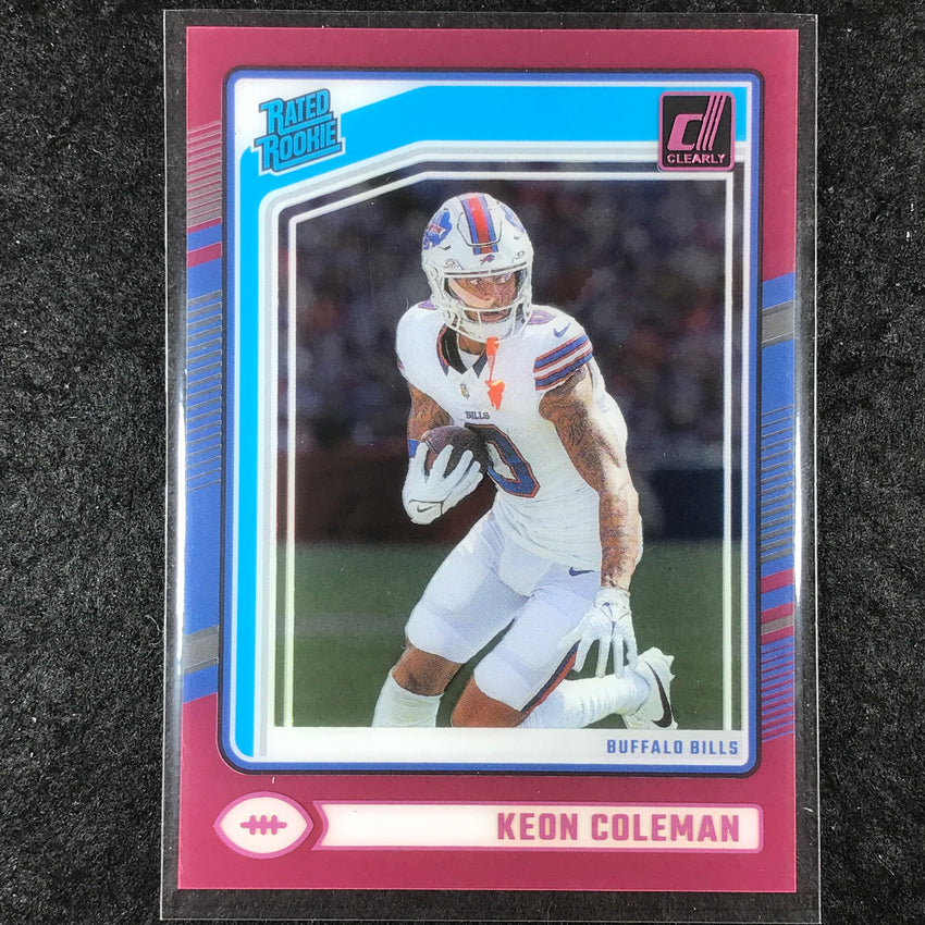 2024 Clearly Donruss Football KEON COLEMAN Rated Rookie Pink #67