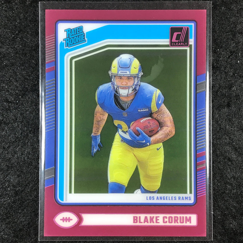 2024 Clearly Donruss Football BLAKE CORUM Rated Rookie Pink #76