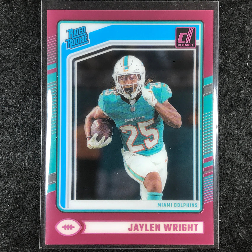 2024 Clearly Donruss Football JAYLEN WRIGHT Rated Rookie Pink #84