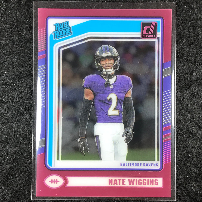 2024 Clearly Donruss Football NATE WIGGINS Rated Rookie Pink #89