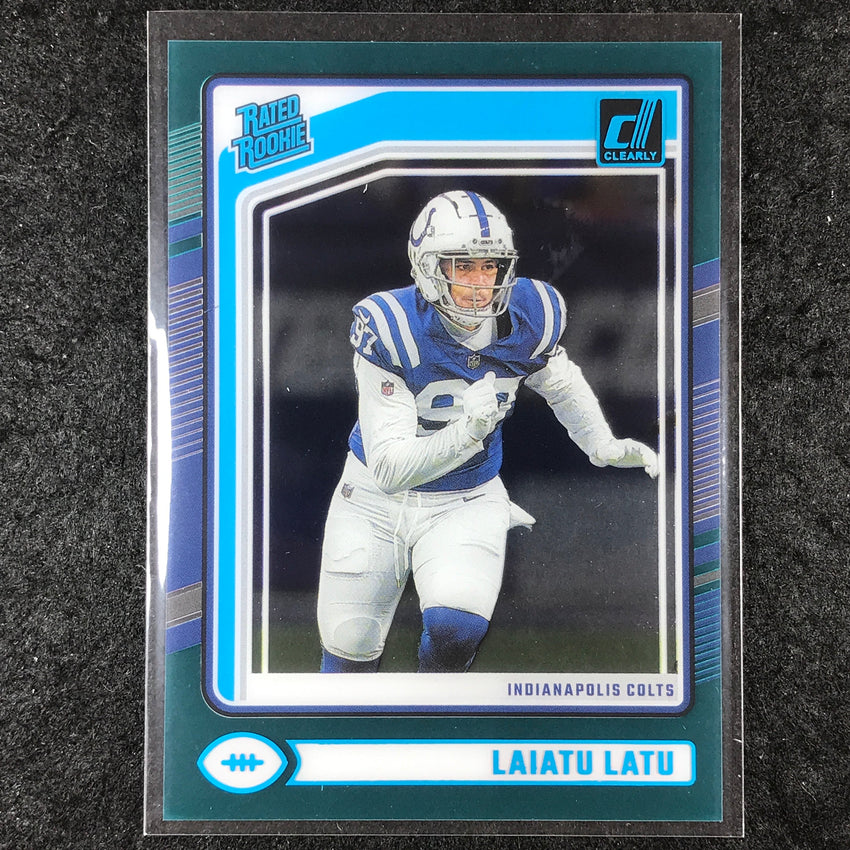 2024 Clearly Donruss Football LAIATU LATU Rated Rookie Teal #62