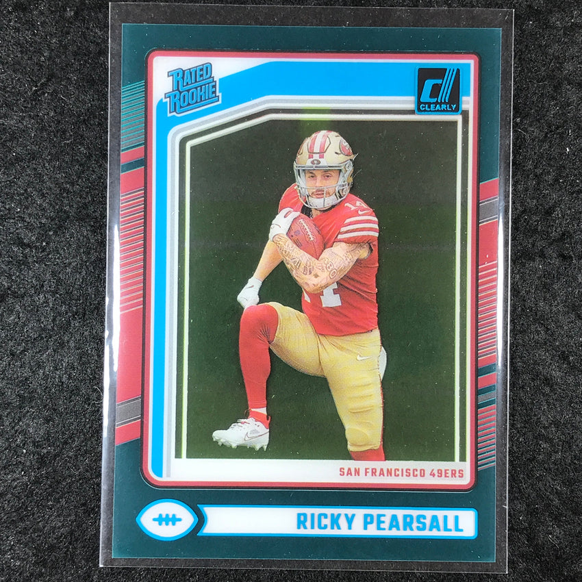 2024 Clearly Donruss Football RICKY PEARSALL Rated Rookie Teal #65