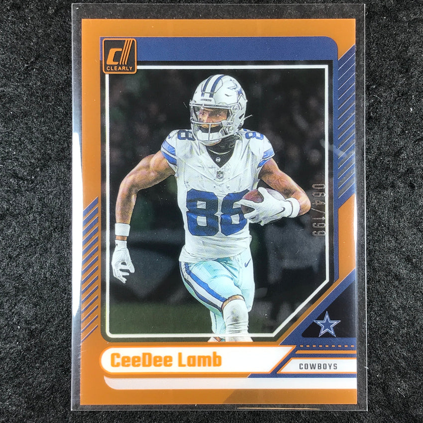 2024 Clearly Donruss Football CEEDEE LAMB Base Orange 64/199 #17