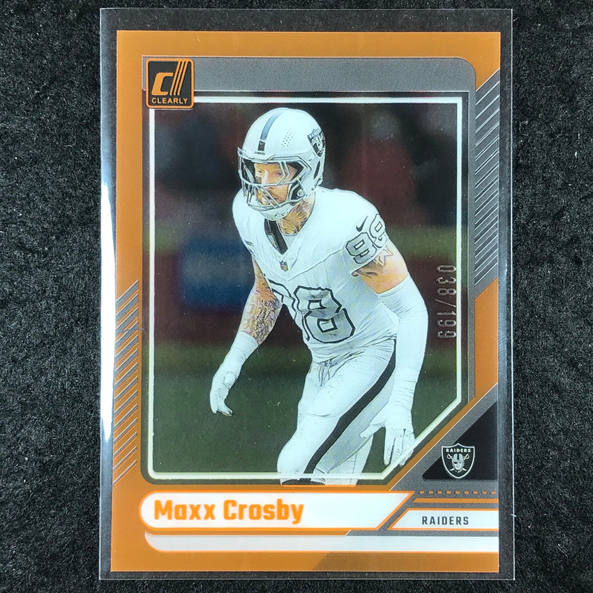 2024 Clearly Donruss Football MAXX CROSBY Base Orange 38/199 #29