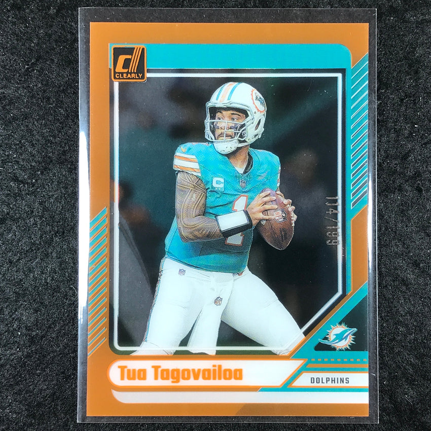 2024 Clearly Donruss Football TUA TAGOVAILOA Base Orange 114/199 #34