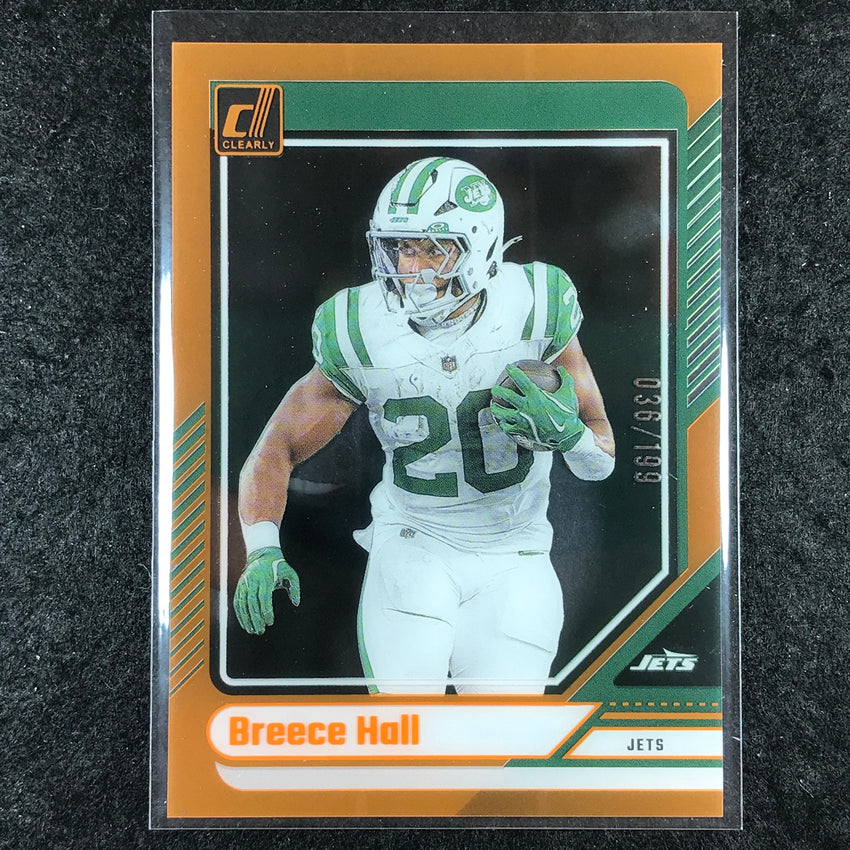 2024 Clearly Donruss Football BREECE HALL Base Orange 36/199 #41