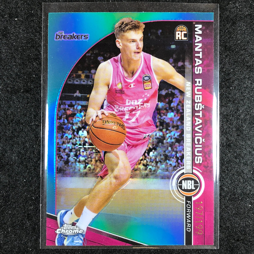 2023-24 Topps Chrome NBL MANTAS RUBSTAVICIUS Rookie Base Aqua 197/199 #58