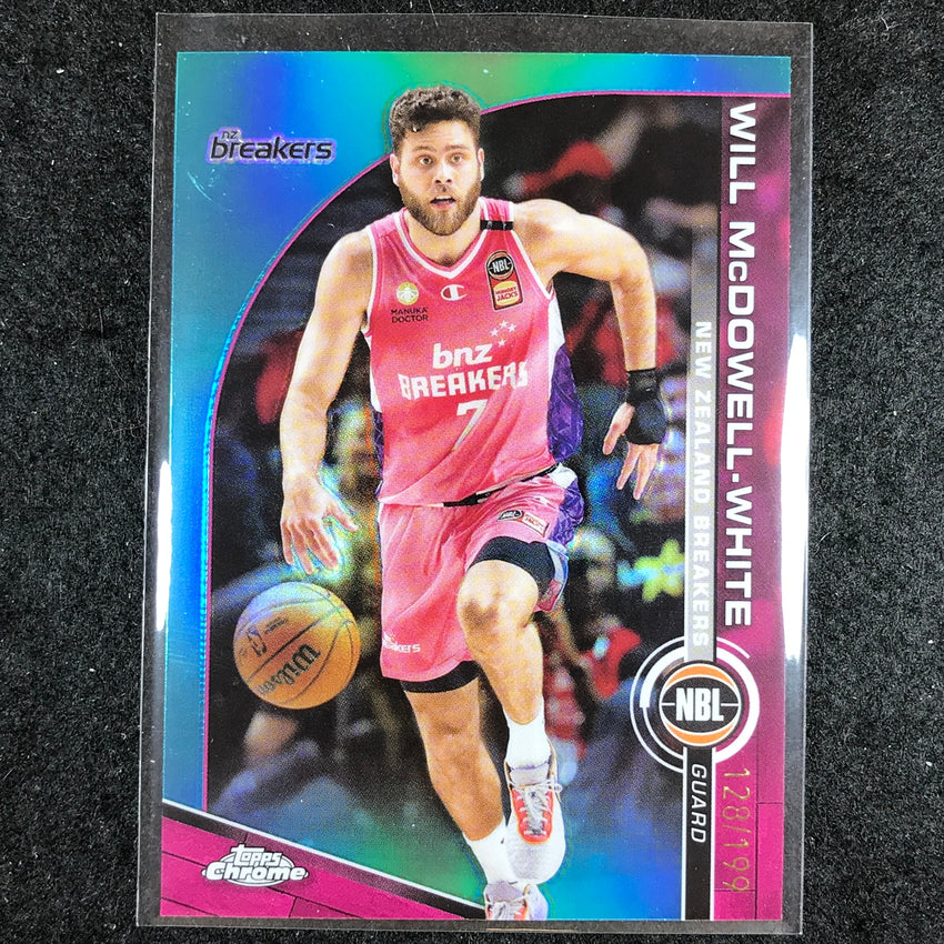 2023-24 Topps Chrome NBL WILL MCDOWELL-WHITE Base Aqua 128/199 #60