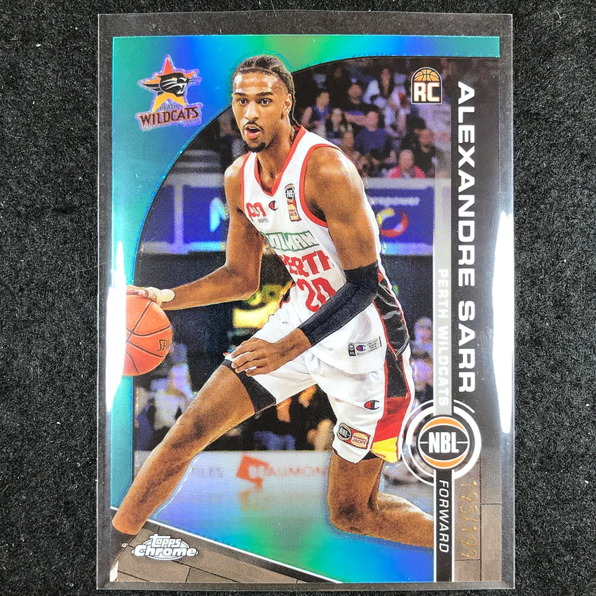 2023-24 Topps Chrome NBL ALEXANDRE SARR Rookie Base Aqua 195/199 #61
