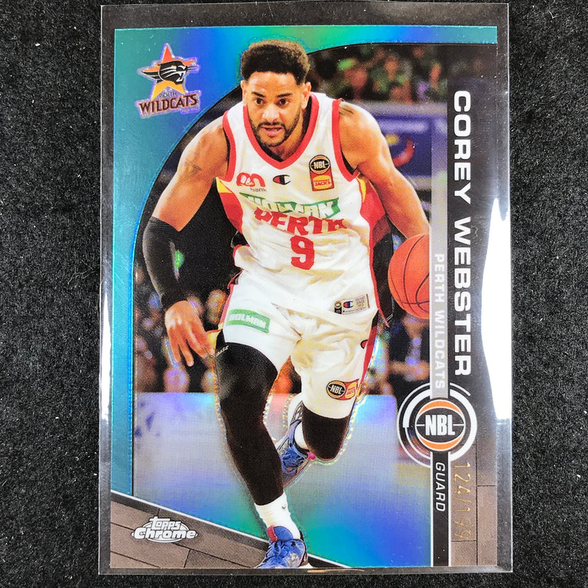 2023-24 Topps Chrome NBL COREY WEBSTER Base Aqua 124/199 #64