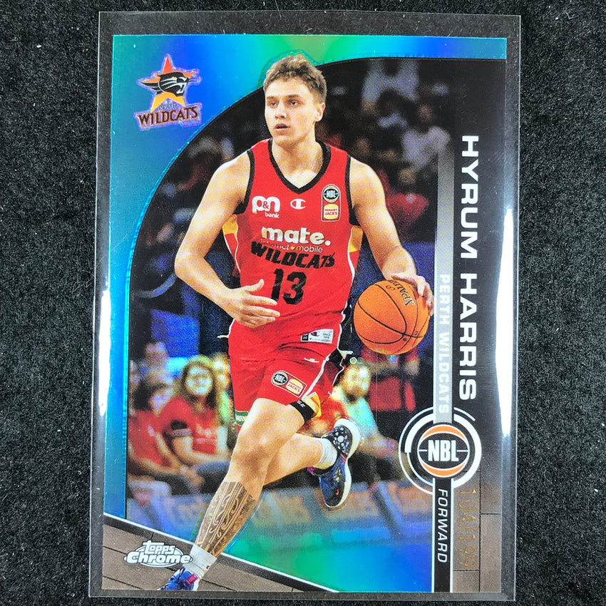2023-24 Topps Chrome NBL HYRUM HARRIS Base Aqua 104/199 #66