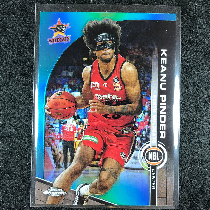 2023-24 Topps Chrome NBL KEANU PINDER Base Aqua 87/199 #68