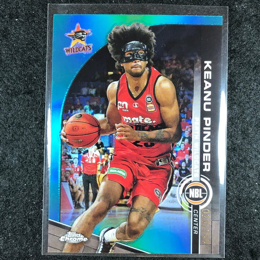 2023-24 Topps Chrome NBL KEANU PINDER Base Aqua 29/199 #68