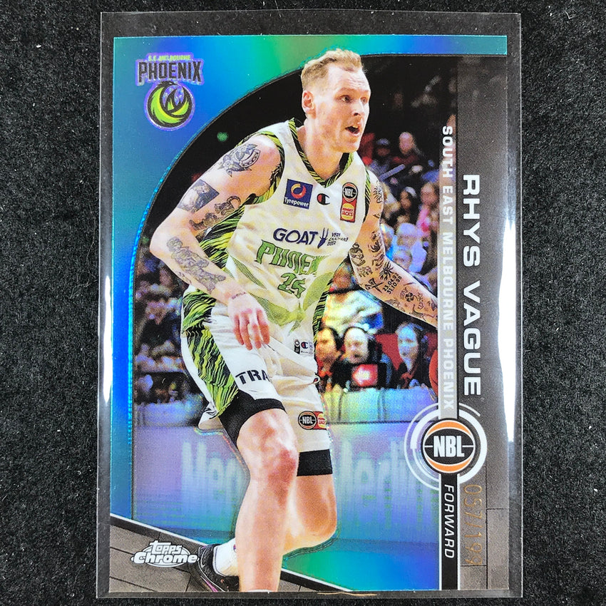 2023-24 Topps Chrome NBL RHYS VAGUE Base Aqua 57/199 #72