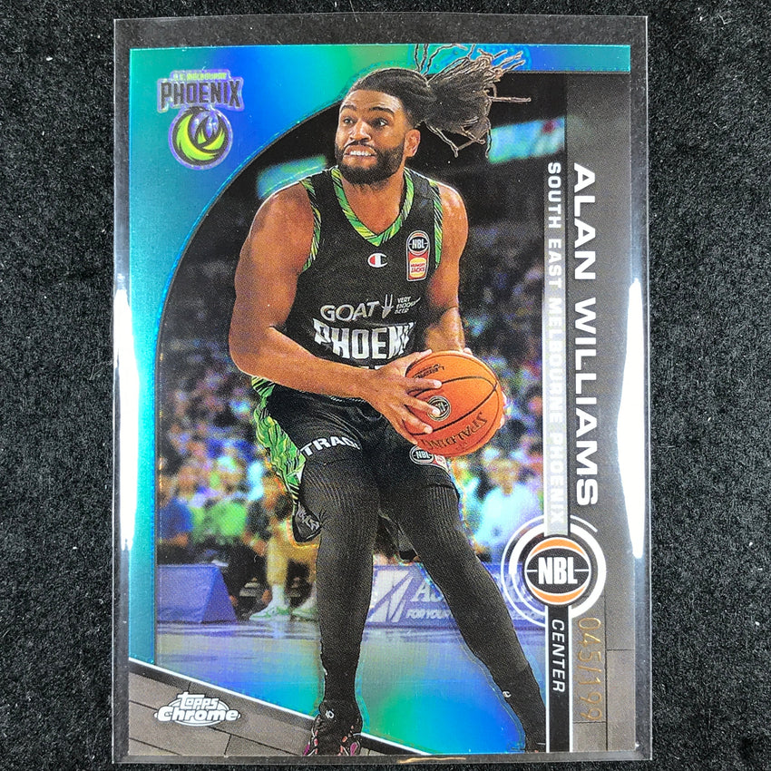 2023-24 Topps Chrome NBL ALAN WILLIAMS Base Aqua 45/199 #73