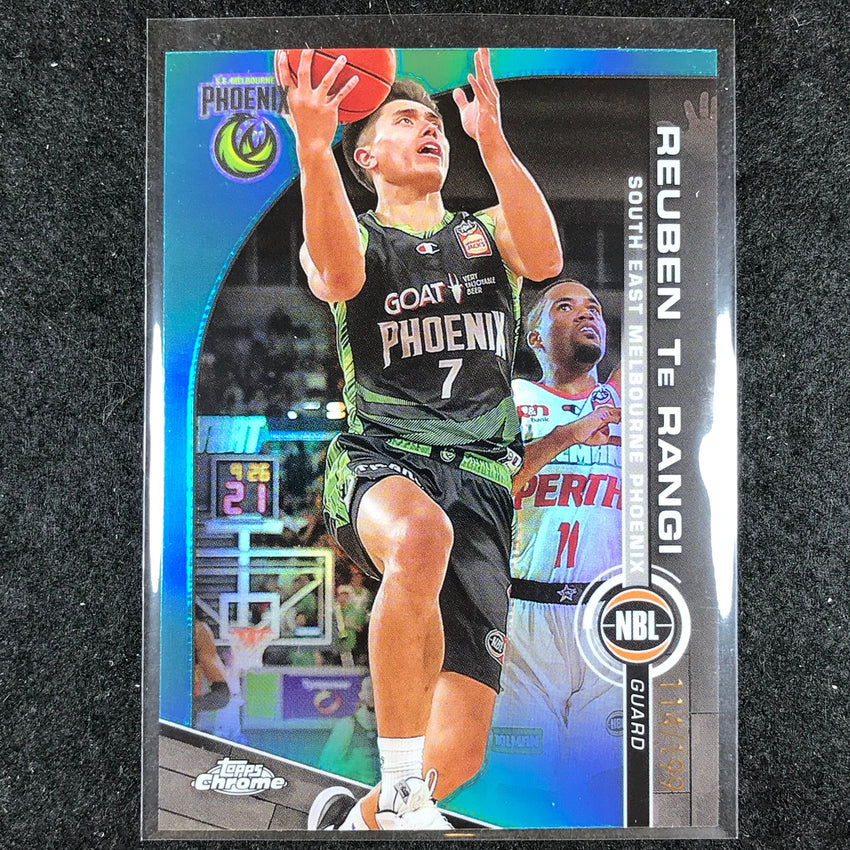 2023-24 Topps Chrome NBL REUBEN TE RANGI Base Aqua 114/199 #79