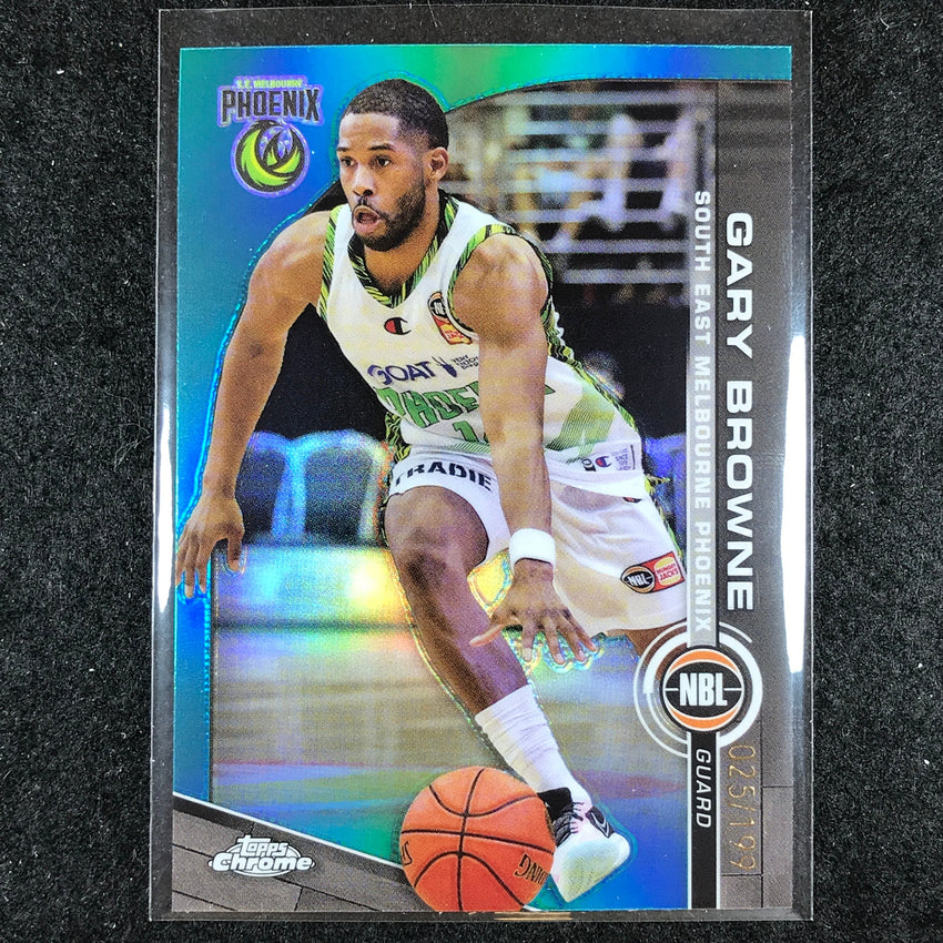 2023-24 Topps Chrome NBL GARY BROWNE Base Aqua 25/199 #80