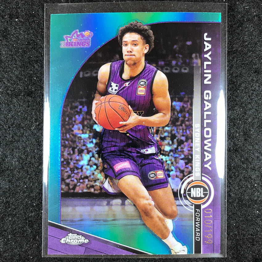 2023-24 Topps Chrome NBL JAYLIN GALLOWAY Base Aqua 10/199 #85