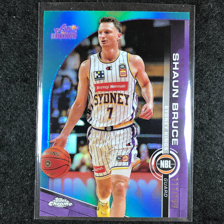 2023-24 Topps Chrome NBL SHAUN BRUCE Base Aqua 111/199 #90