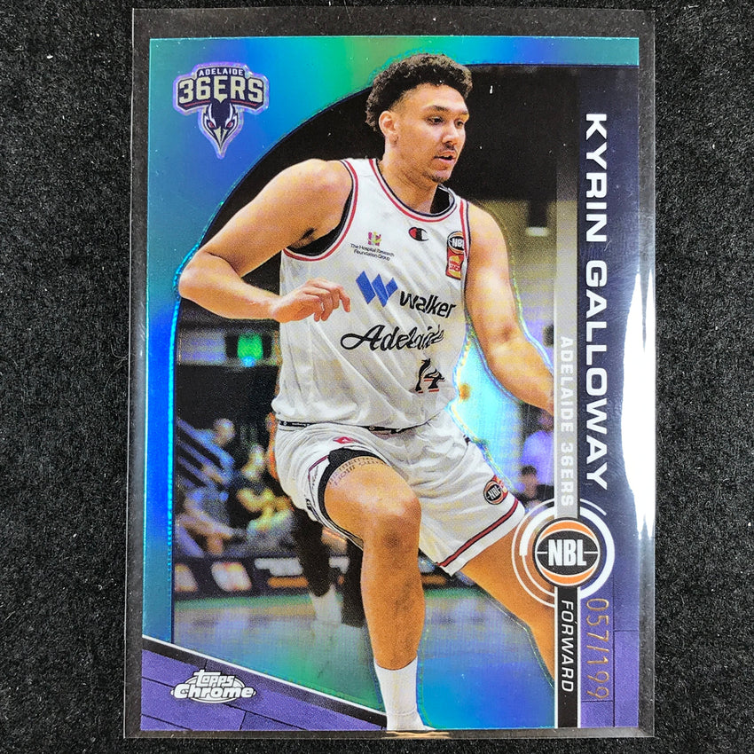 2023-24 Topps Chrome NBL KYRIN GALLOWAY Base Aqua 57/199 #6