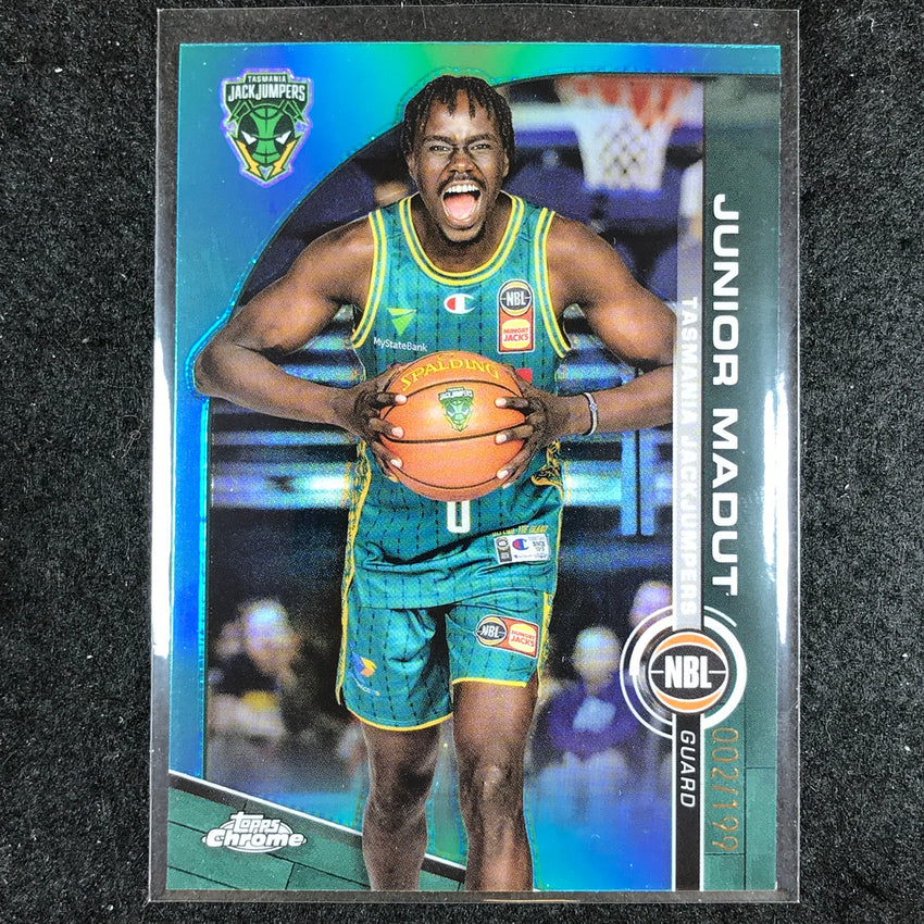 2023-24 Topps Chrome NBL JUNIOR MADUT Base Aqua 2/199 #97