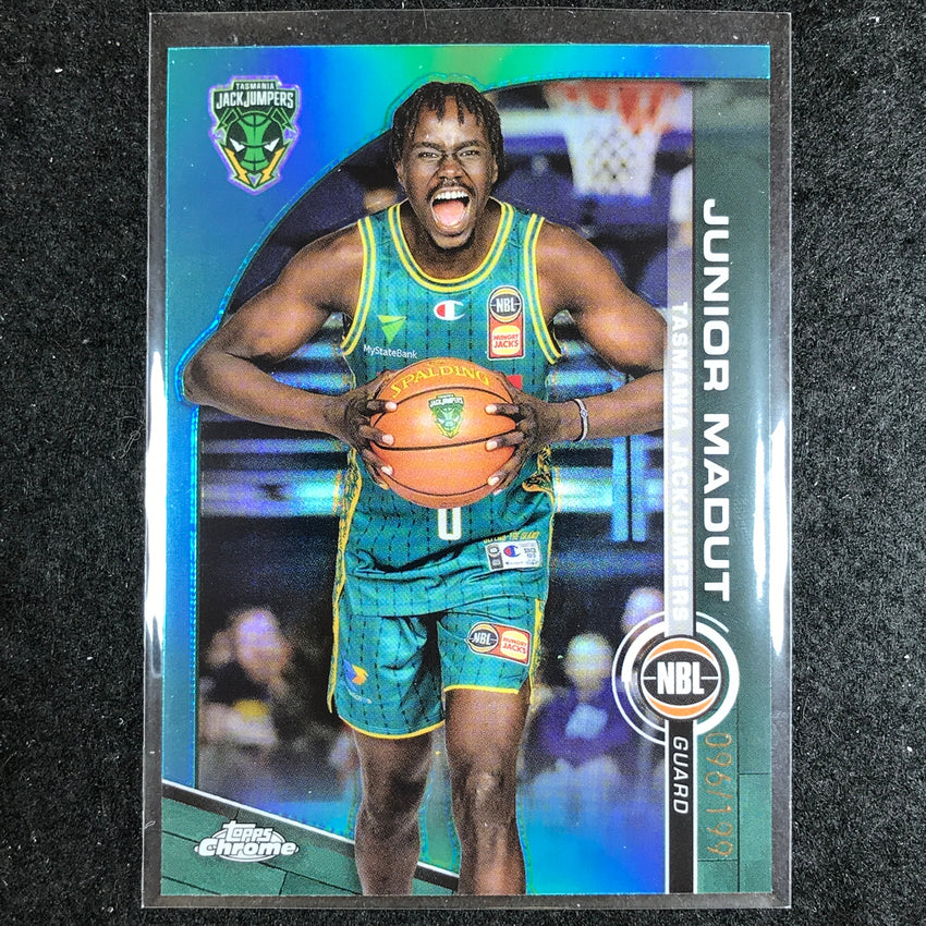 2023-24 Topps Chrome NBL JUNIOR MADUT Base Aqua 96/199 #97