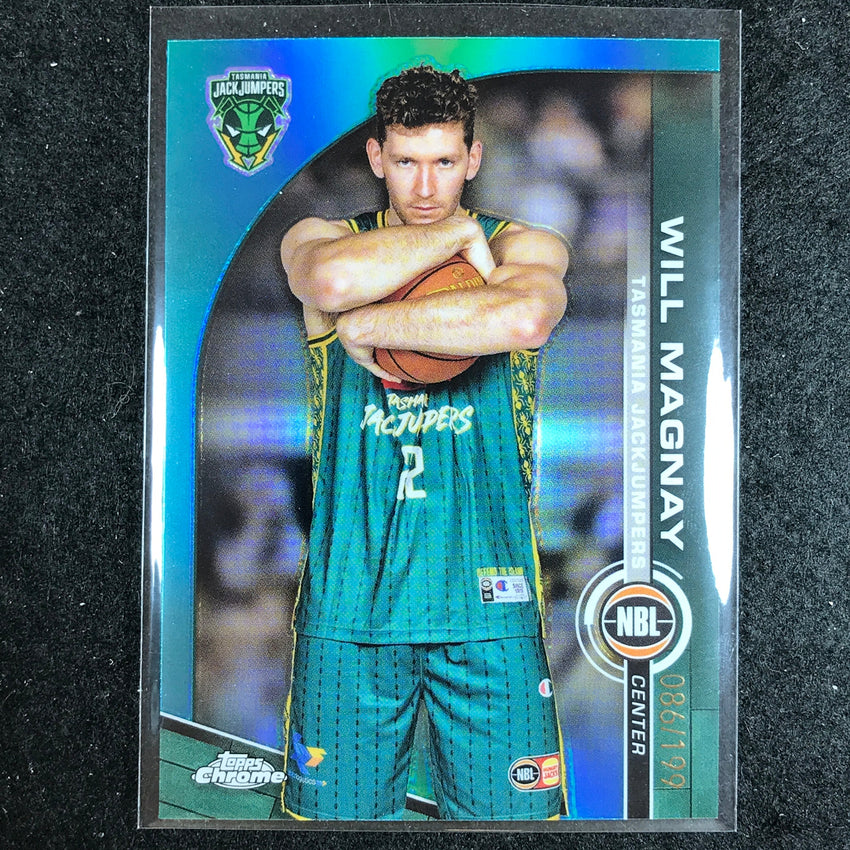 2023-24 Topps Chrome NBL WILL MAGNAY Base Aqua 86/199 #100
