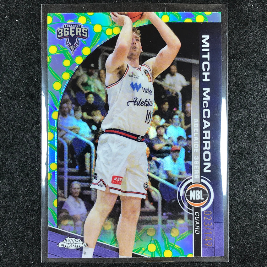 2023-24 Topps Chrome NBL MITCH MCCARRON Base Golden Wattle 23/149 #7