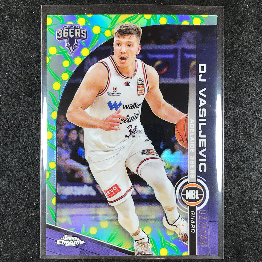 2023-24 Topps Chrome NBL DJ VASILJEVIC Base Golden Wattle 23/149 #8