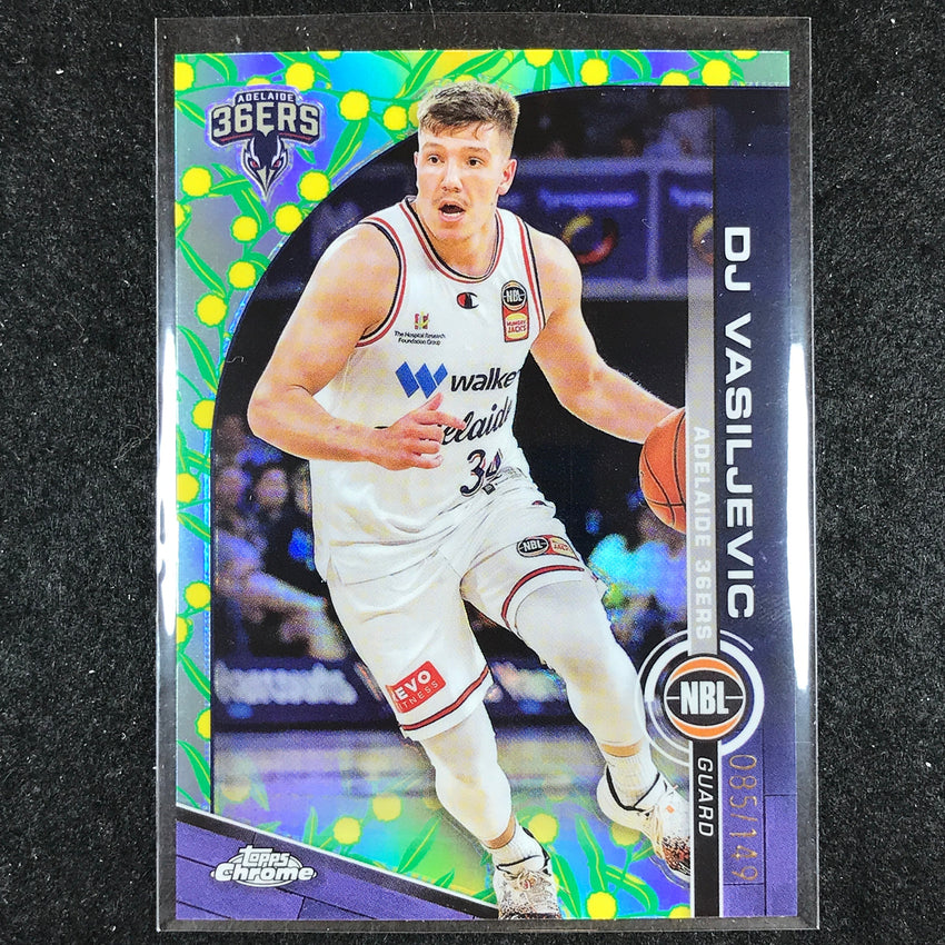 2023-24 Topps Chrome NBL DJ VASILJEVIC Base Golden Wattle 85/149 #8