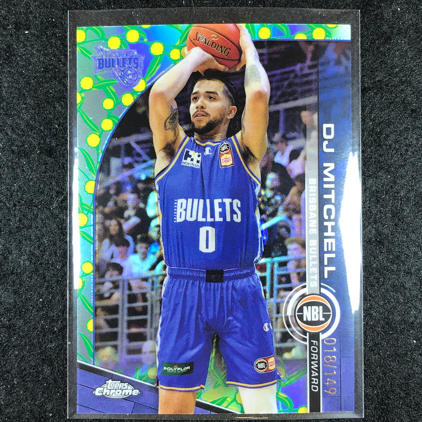 2023-24 Topps Chrome NBL DJ MITCHELL Base Golden Wattle 18/149 #12