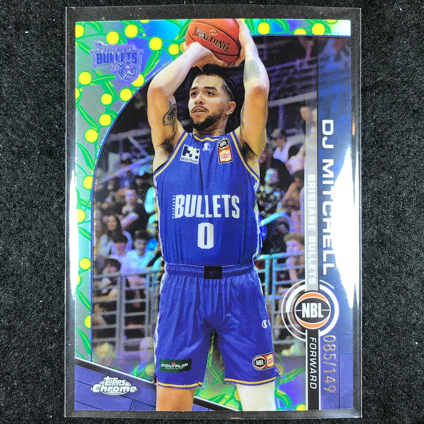 2023-24 Topps Chrome NBL DJ MITCHELL Base Golden Wattle 85/149 #12