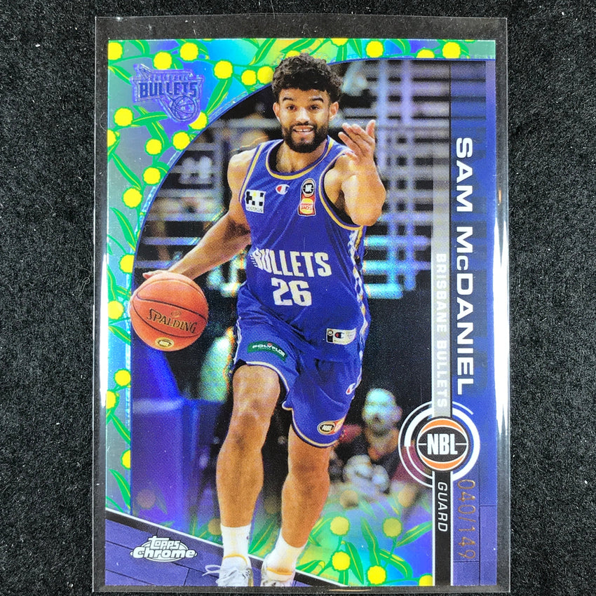 2023-24 Topps Chrome NBL SAM MCDANIEL Base Golden Wattle 40/149 #18