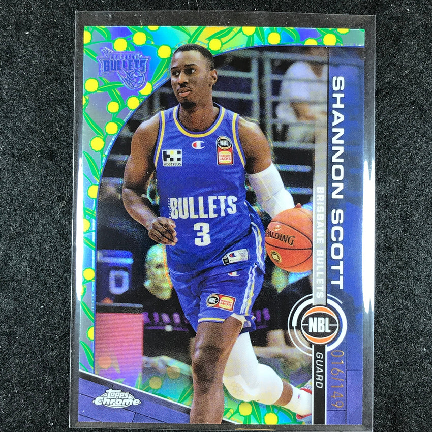 2023-24 Topps Chrome NBL SHANNON SCOTT Base Golden Wattle 16/149 #19