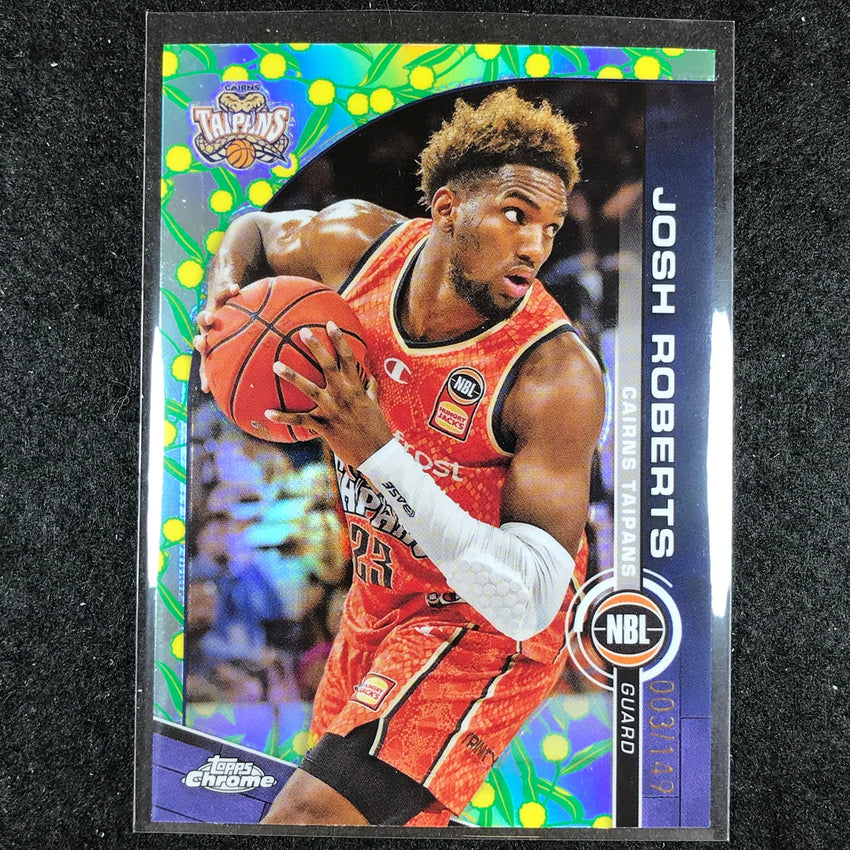 2023-24 Topps Chrome NBL JOSH ROBERTS Base Golden Wattle 3/149 #21