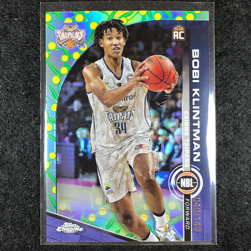 2023-24 Topps Chrome NBL BOBI KLINTMAN Rookie Base Golden Wattle 40/149 #22