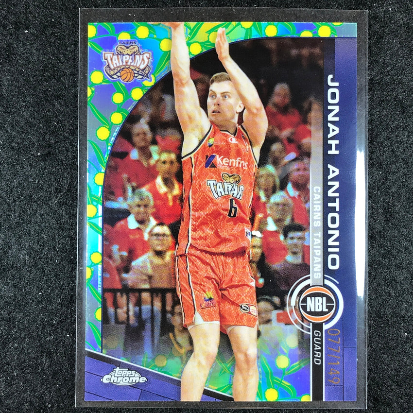 2023-24 Topps Chrome NBL JONAH ANTONIO Base Golden Wattle 77/149 #24