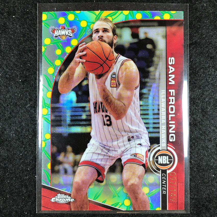 2023-24 Topps Chrome NBL SAM FROLING Base Golden Wattle 97/149 #36