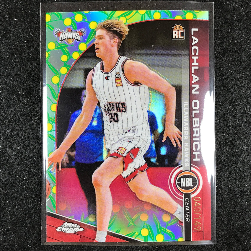 2023-24 Topps Chrome NBL LACHLAN OLBRICH Rookie Base Golden Wattle 40/149 #40