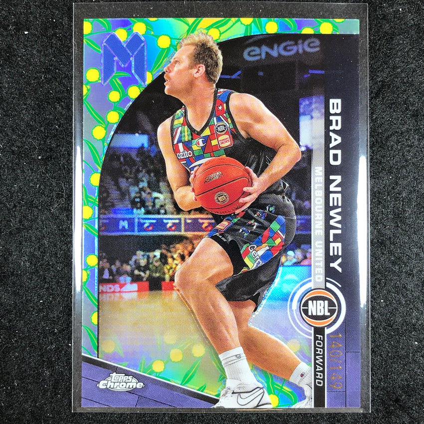 2023-24 Topps Chrome NBL BRAD NEWLEY Base Golden Wattle 140/149 #43