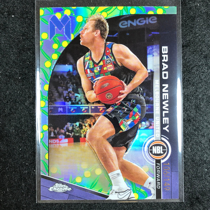 2023-24 Topps Chrome NBL BRAD NEWLEY Base Golden Wattle 106/149 #43
