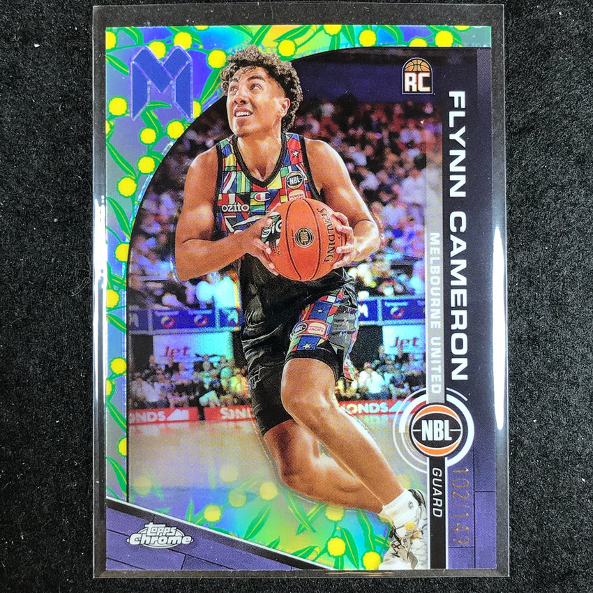 2023-24 Topps Chrome NBL FLYNN CAMERON Rookie Base Golden Wattle 102/149 #45
